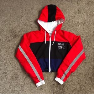 cropped baby girl windbreaker